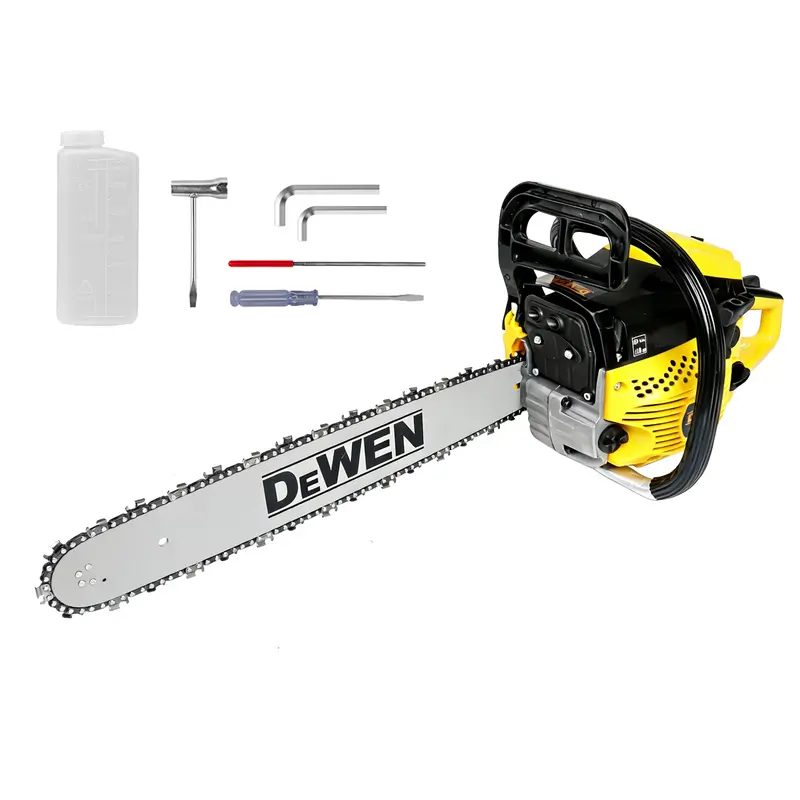 Motosserra a Gasolina DEWEN 52cc Barra 20 Polegadas 3.0HP Corte Profissional de Árvores